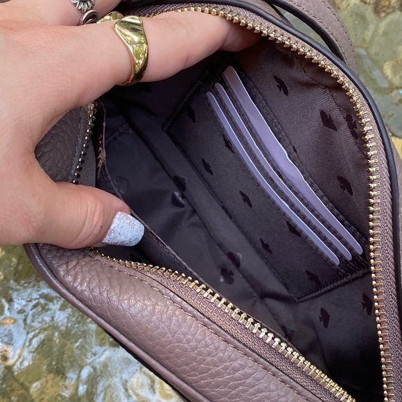 Kate Spade Purple Spade Logo Leather Crossbody - Picture 5 of 16